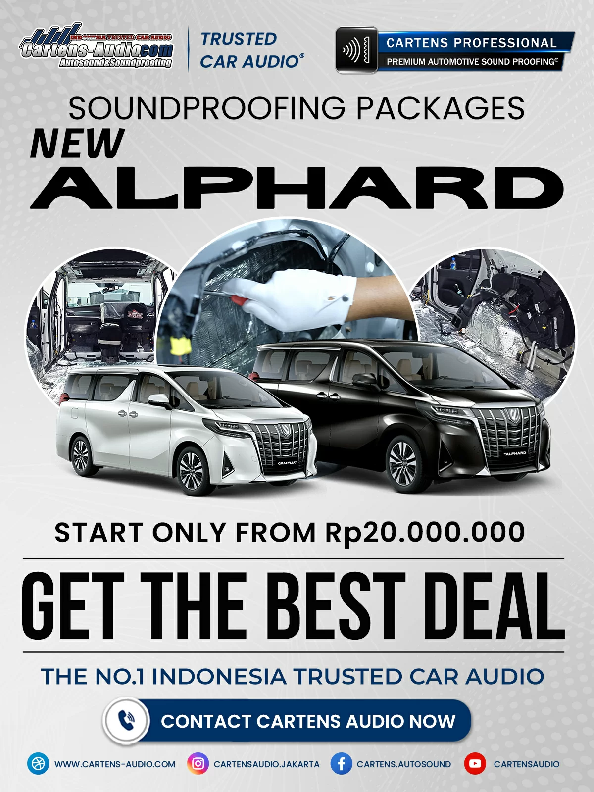 SOUNDPROOFING PACKAGES - TOYOTA ALPHARD