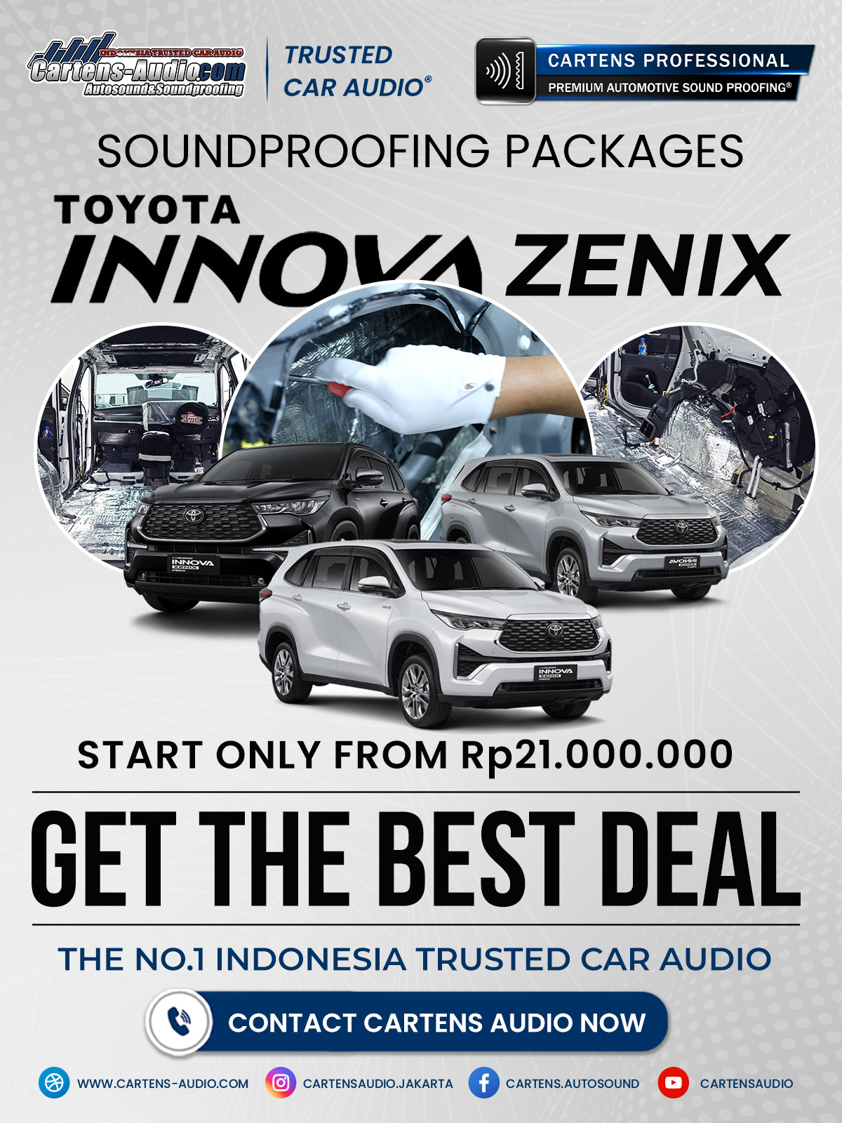 SOUNDPROOFING PACKAGES - TOYOTA INNOVA ZENIX